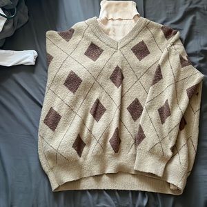 Turtle neck with cardigan